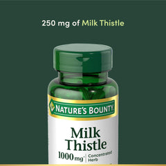 Milk thistle herbal extract bottle label