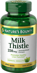Bottle of Nature's Bounty Milk Thistle 250 mg Capsules – 200 count