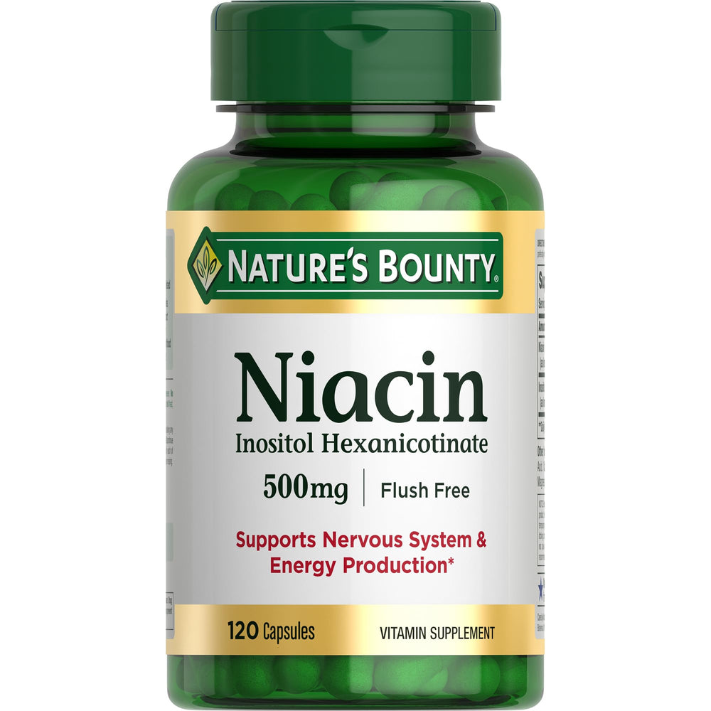 Nature's Bounty Niacin 500mg Flush Free bottle