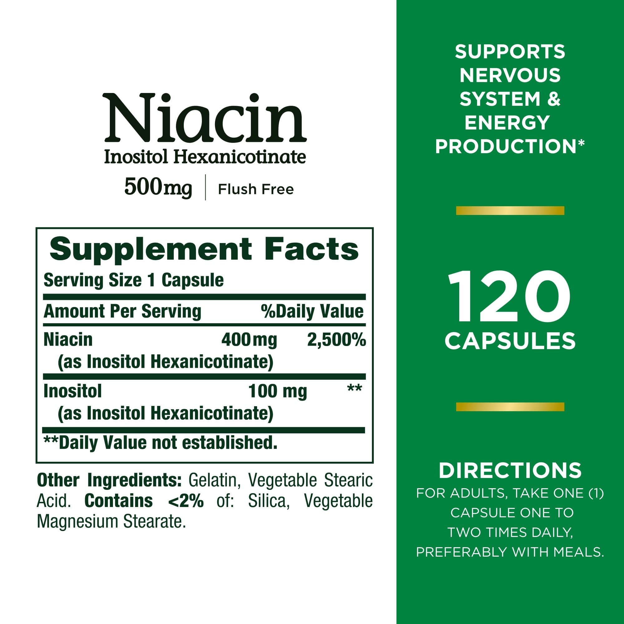 Nature's Bounty Niacin Flush Free three-pack by Maven Gifts – value supplement bundle.