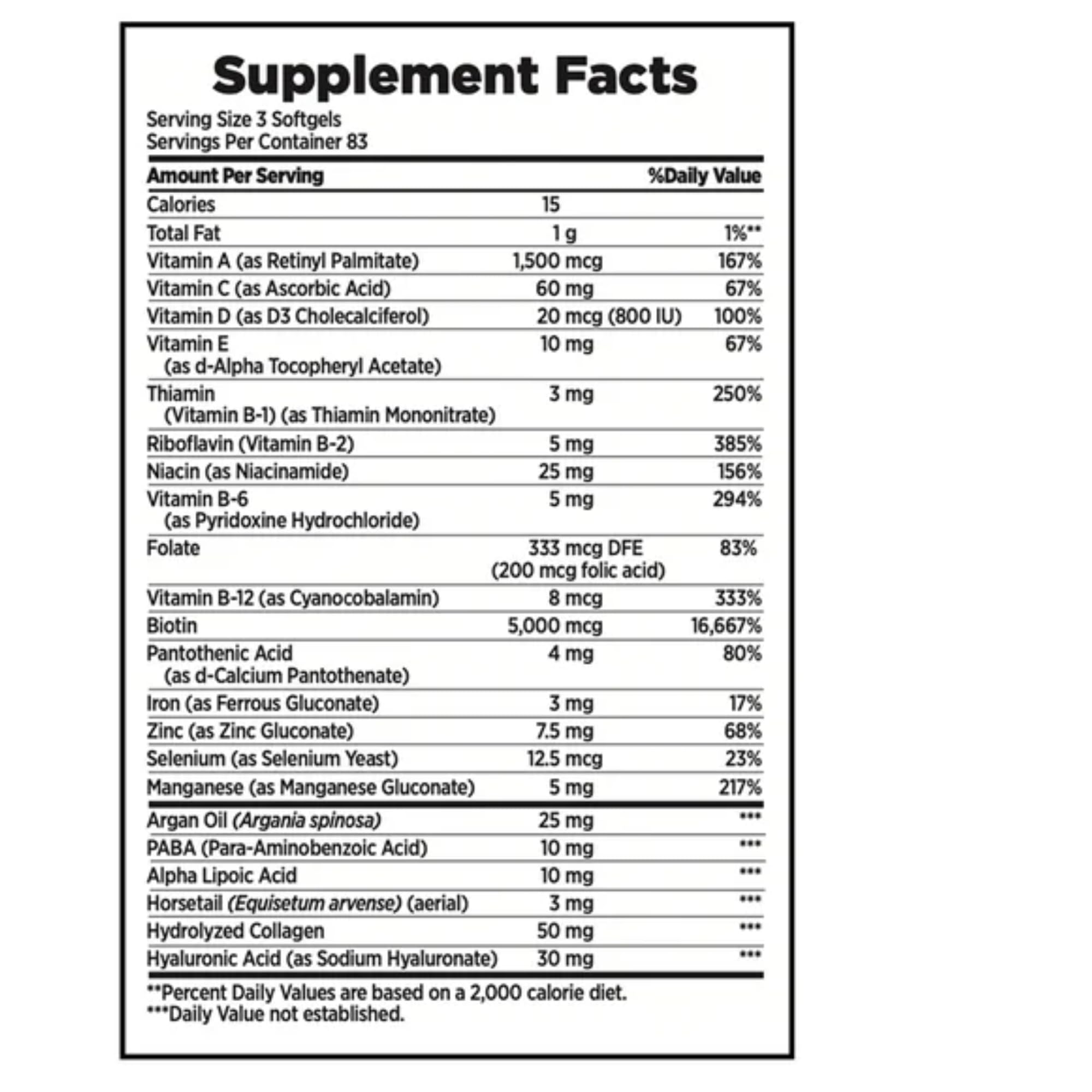 Nature's Bounty Optimal Solutions extra strength formula with argan oil