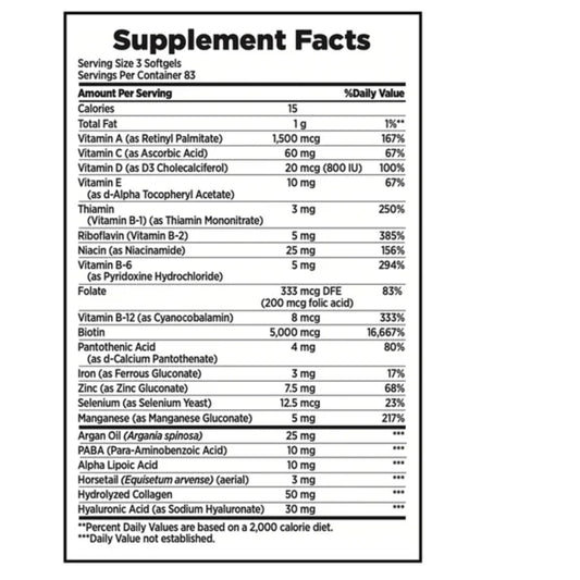 Nature's Bounty Optimal Solutions extra strength formula with argan oil