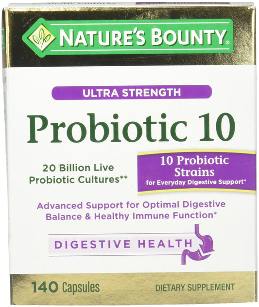 Nature's Bounty Probiotic 10 bottle front label