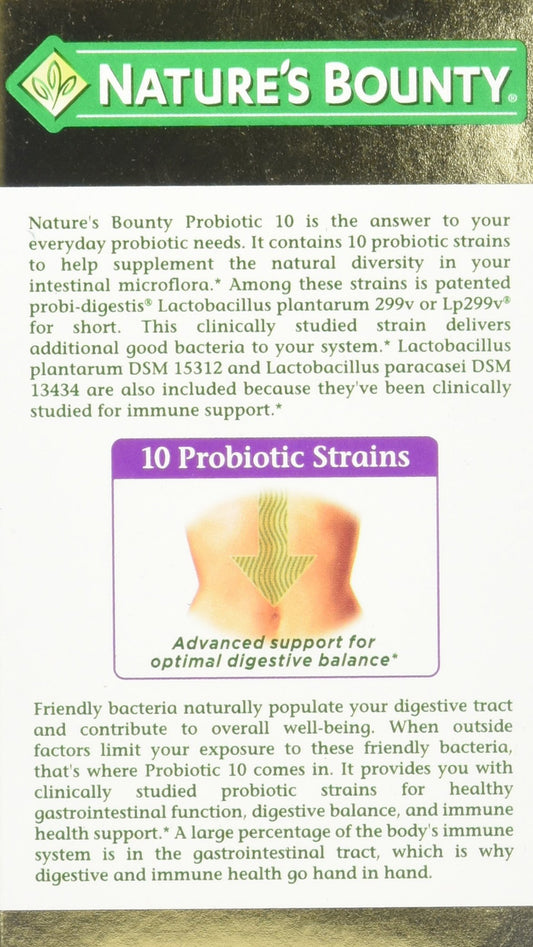Close-up of 140 probiotic capsules in bottle