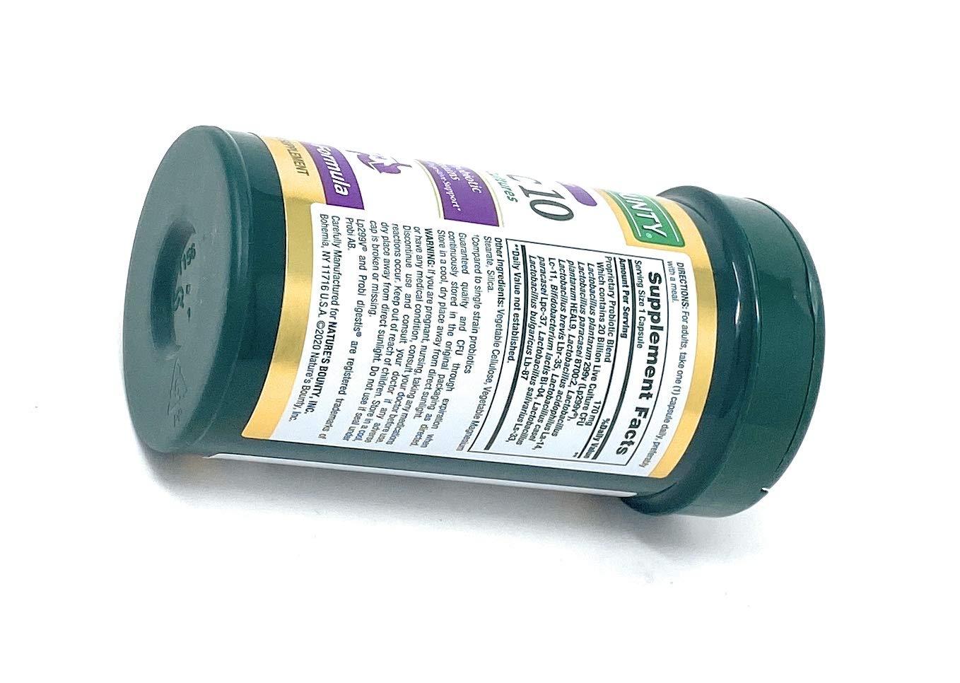 Product shot of Nature's Bounty Probiotic 10 on white background