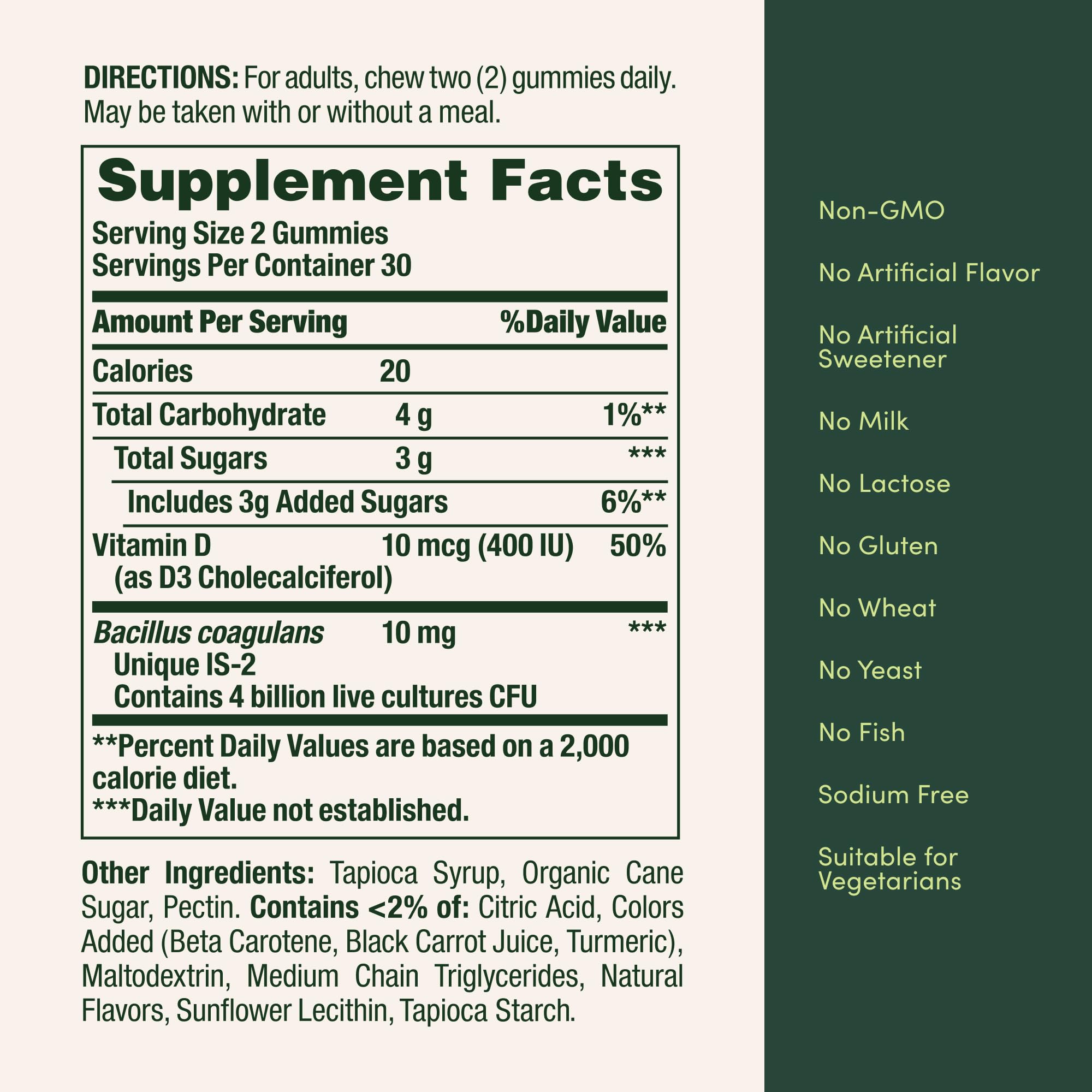 Nature's Bounty Probiotic Gummies box front and side view
