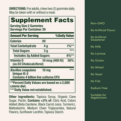 Nature's Bounty Probiotic Gummies box front and side view