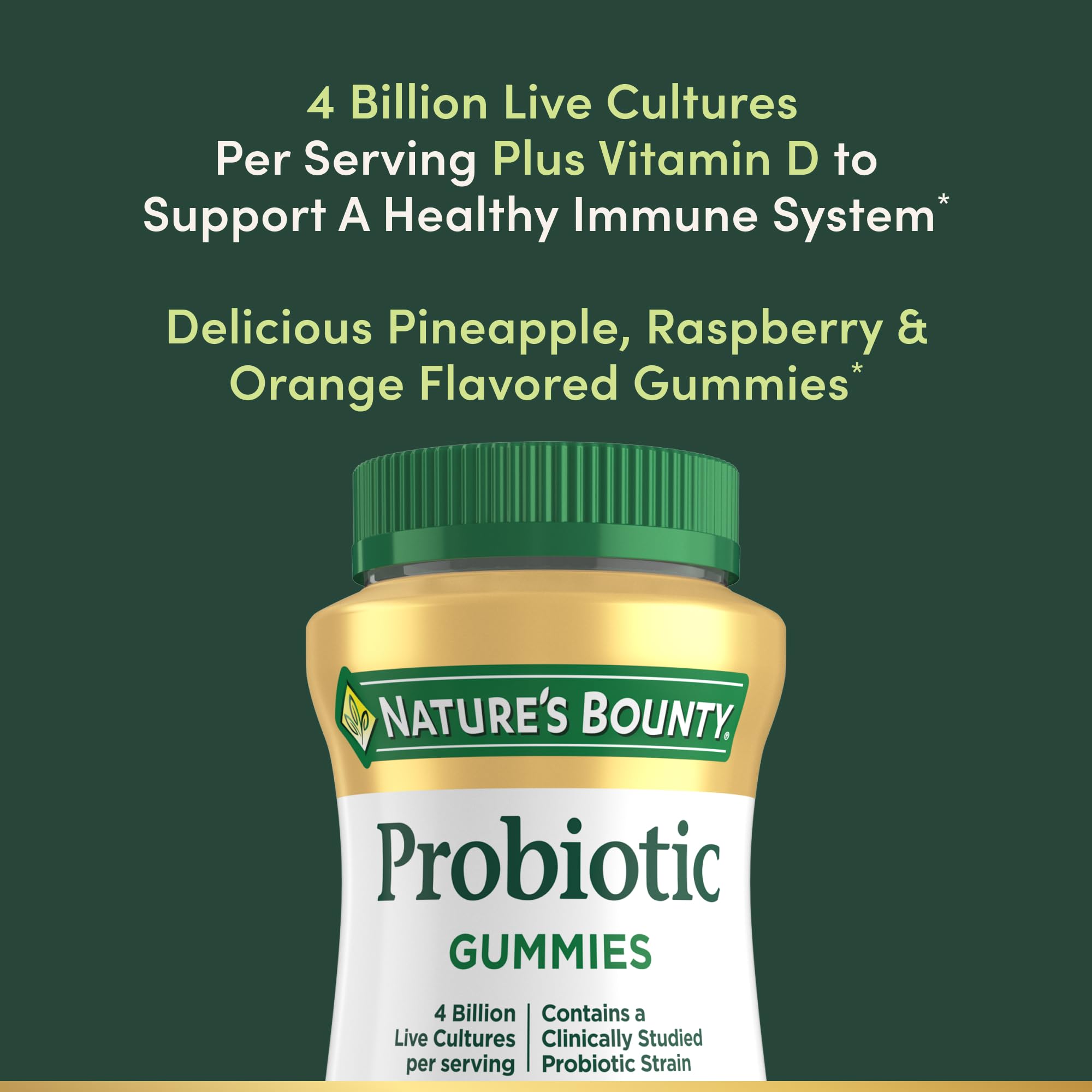 Close-up of probiotic gummies ingredients
