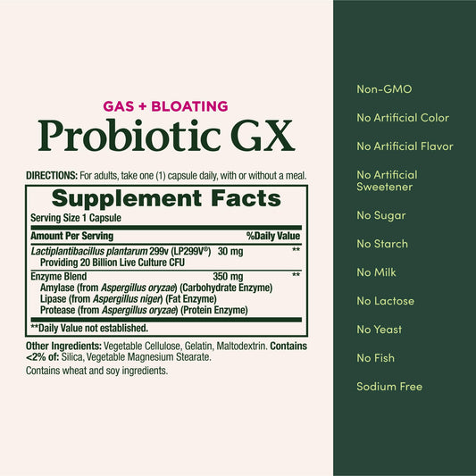Close-up of Nature's Bounty Probiotic GX capsule