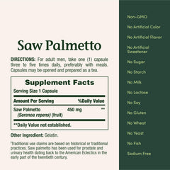 Saw Palmetto capsules close up
