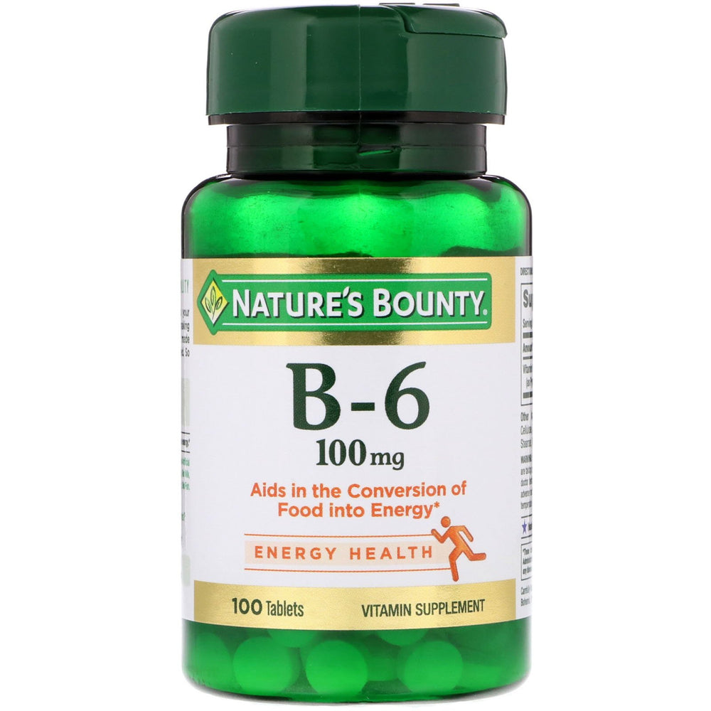 Nature's Bounty Vitamin B-6 100 mg, 100 tablets — Pack of 4