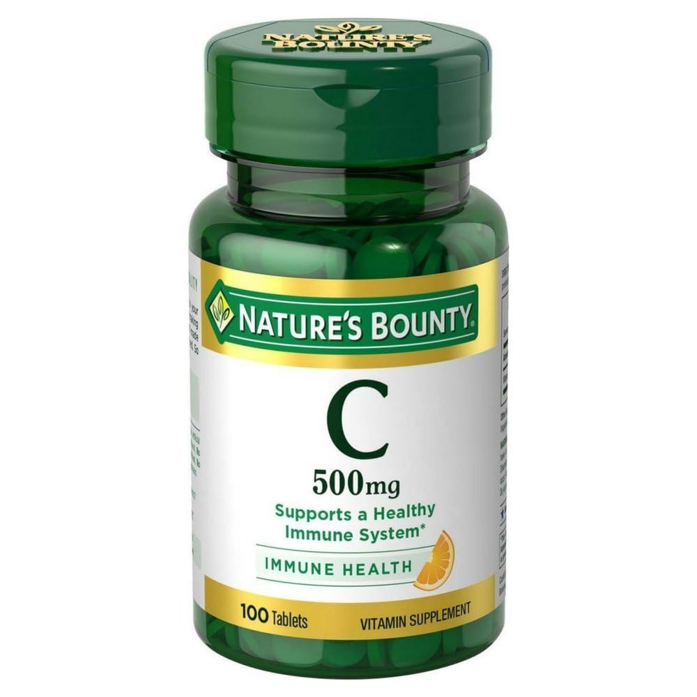 Nature's Bounty Vitamin C 500 mg tablets - 100-count bottle, pack of 6