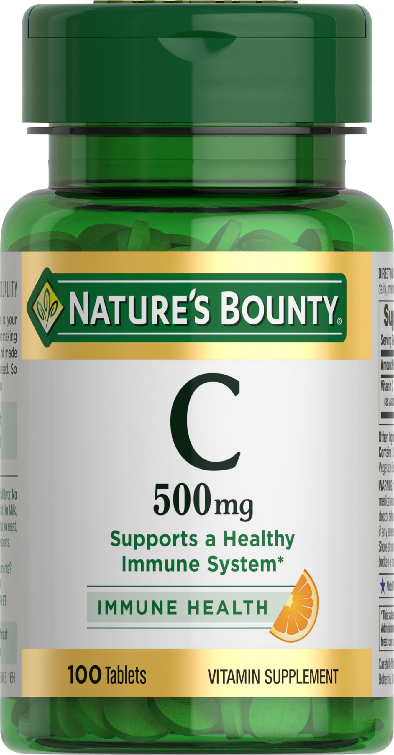 Nature's Bounty Vitamin C Tablets 500 mg bottle - 100 count