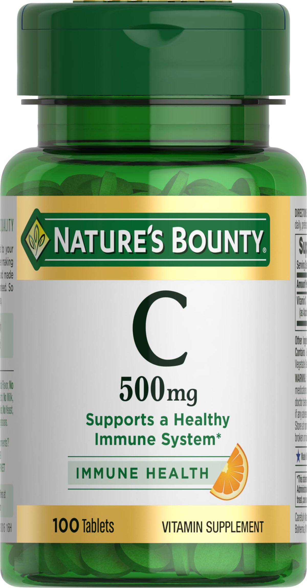 Nature's Bounty Vitamin C Tablets 500 mg bottle - 100 count