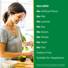 Non-GMO and gluten-free label on Vitamin C + Zinc bottle