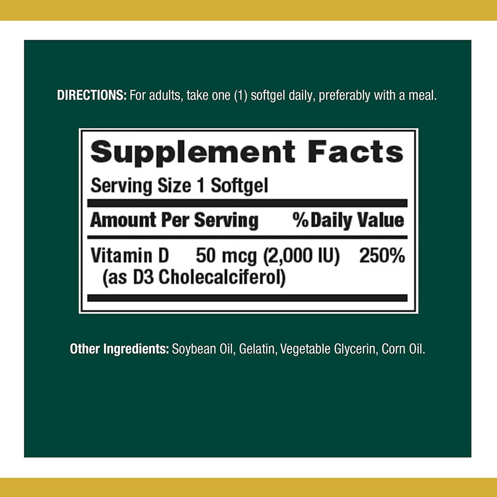 Graphic showing Vitamin D3 supports bone health and calcium absorption