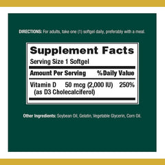 Graphic showing Vitamin D3 supports bone health and calcium absorption
