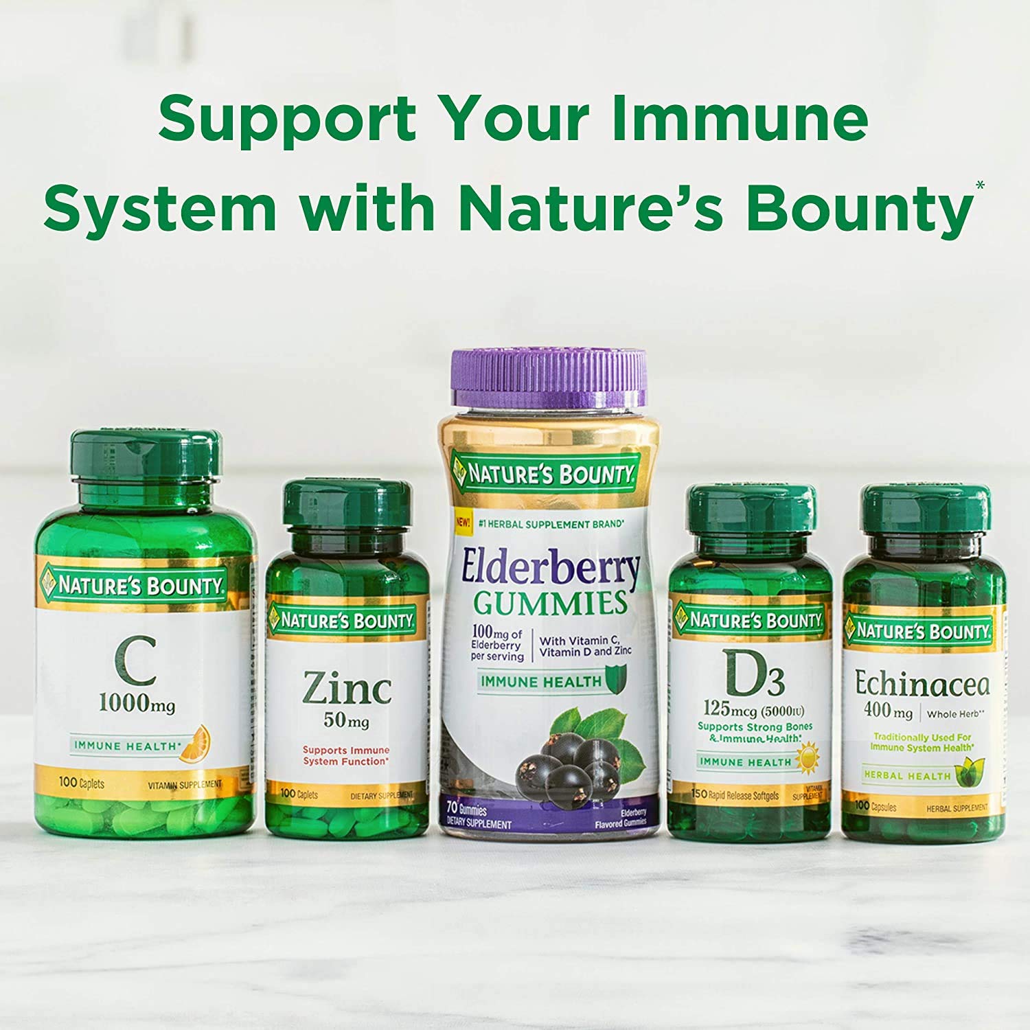 Non-GMO gluten-free Vitamin D3 softgels with no artificial colors or sweeteners