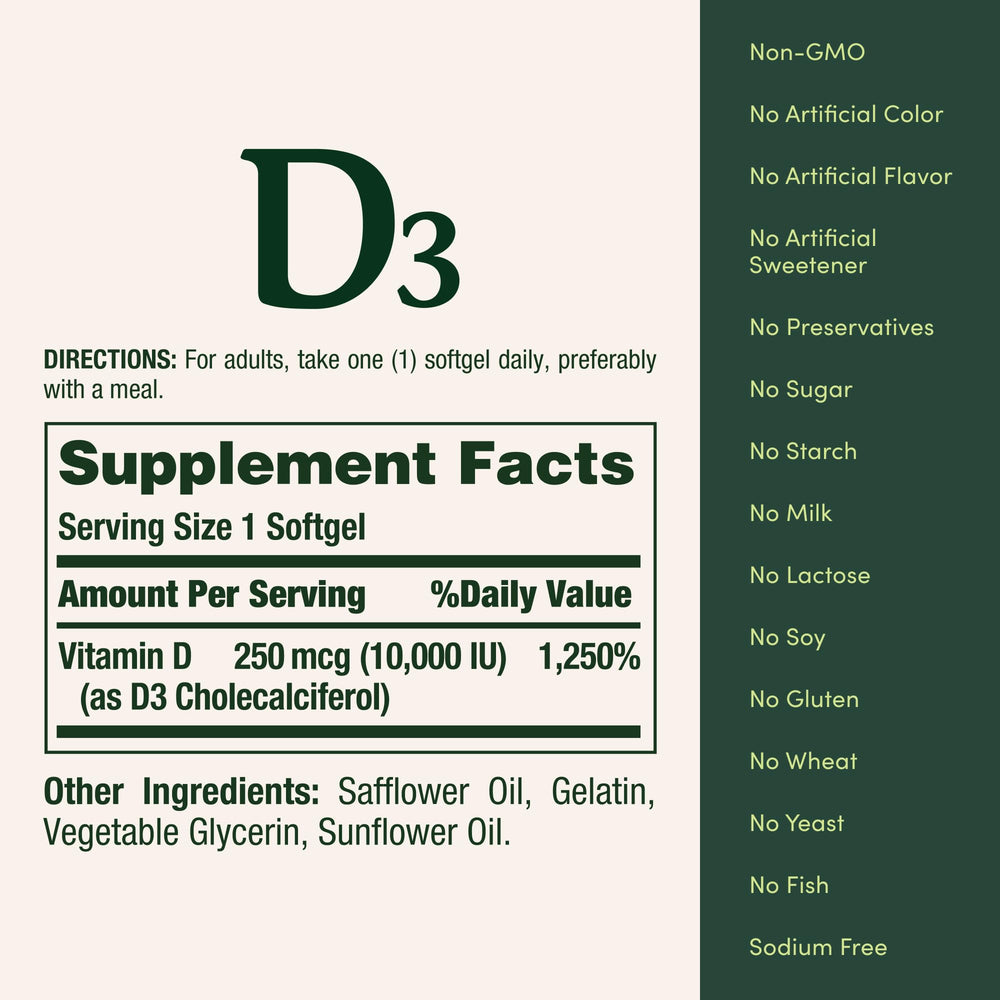 Usage and immunity benefits of Vitamin D3 softgels