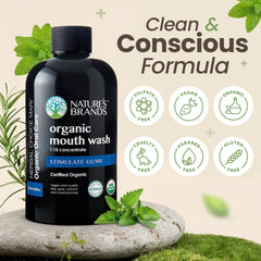 Label on BPA-free bottle of Mari Organic Mouth Wash.