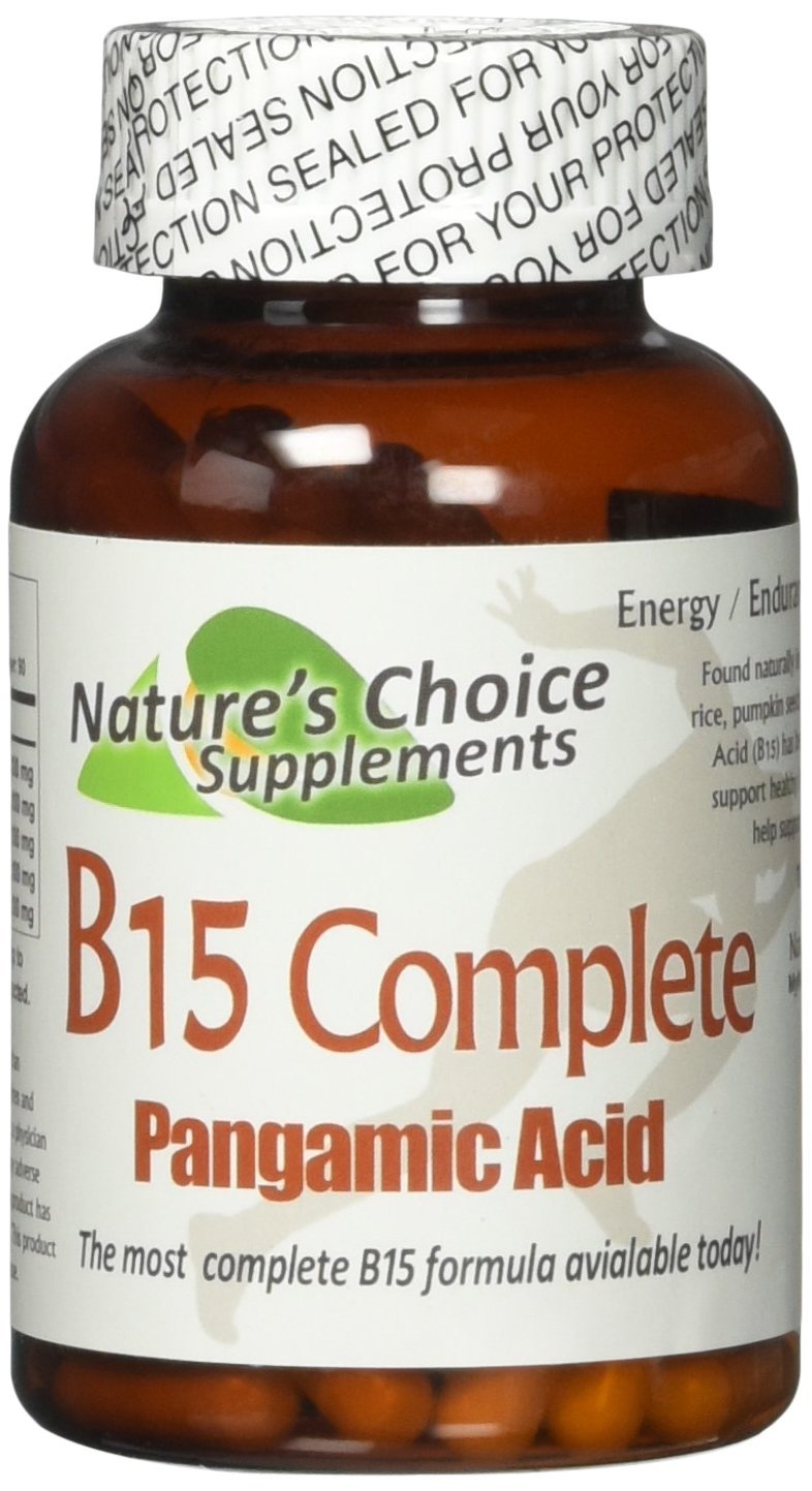 Nature's Choice B15 Complete Extra Strength Pangamic Acid with DMG & TMG 500mg - 90 Capsules