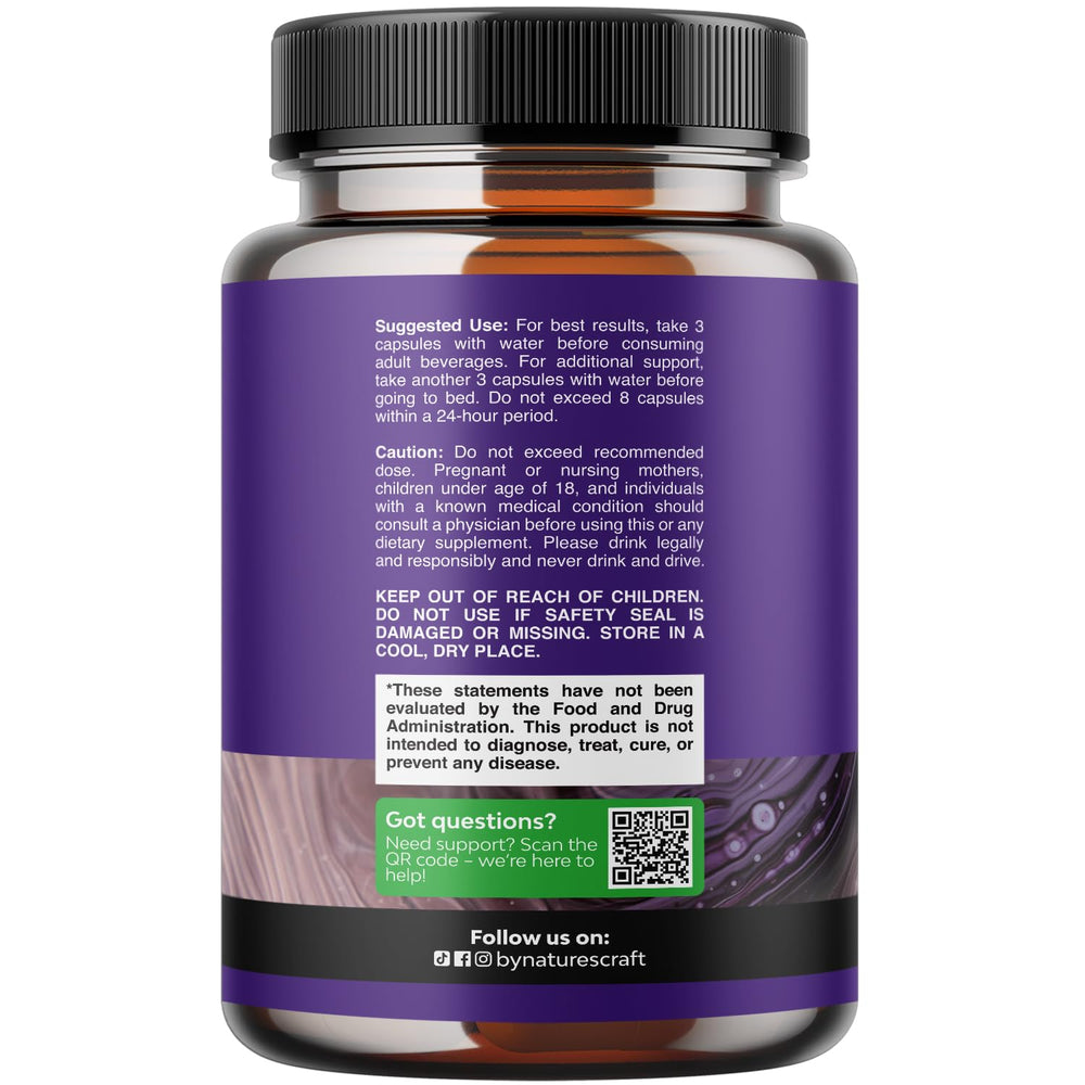 Natures Craft DHM prickly pear bottle highlights electrolytes and liver-friendly support