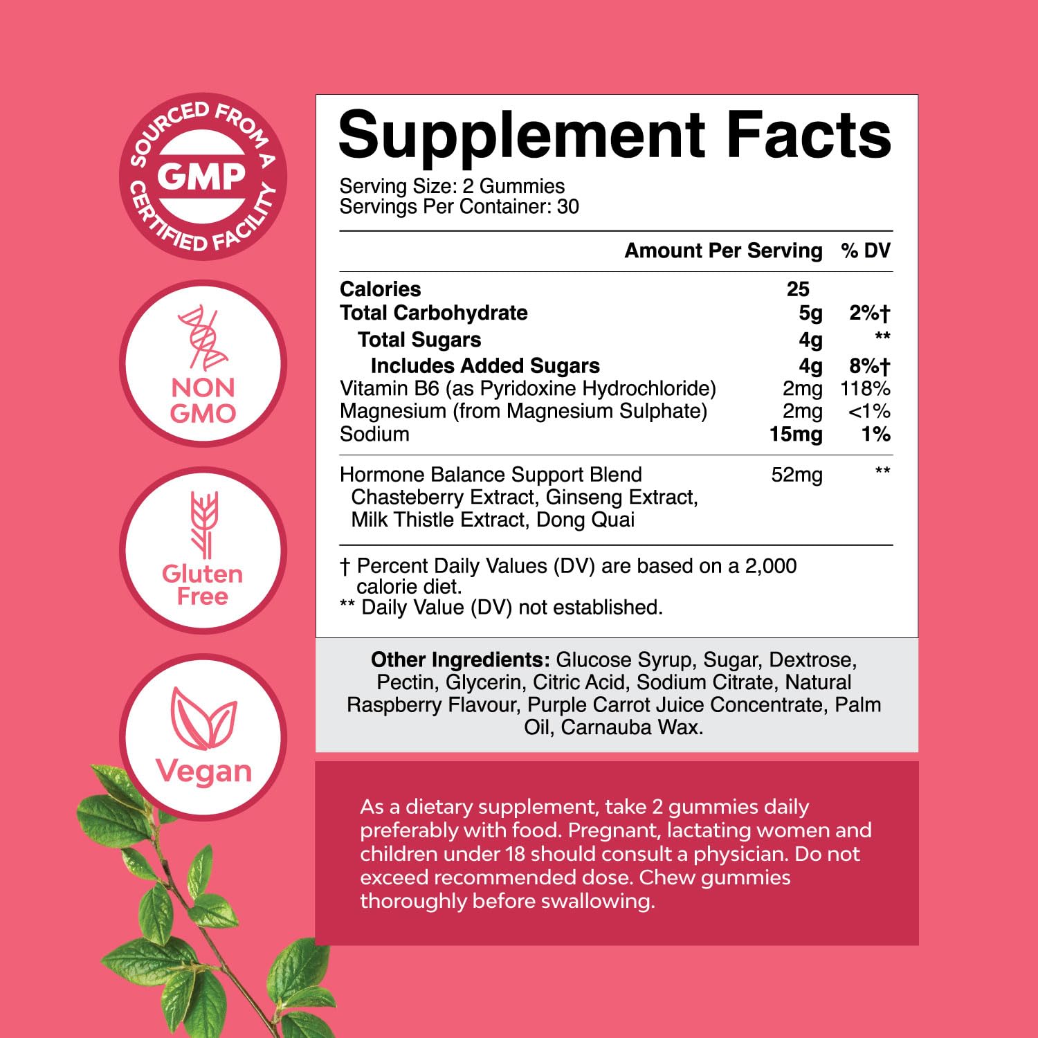 Natures Craft Hormone Balance Gummies bottle shown for daily mood support.