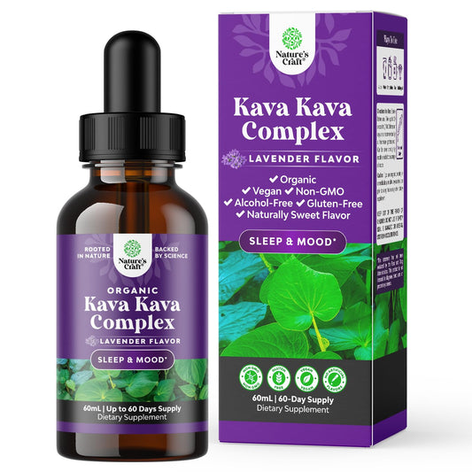 Natures Craft Kava Kava Drops 60 ml bottle with dropper