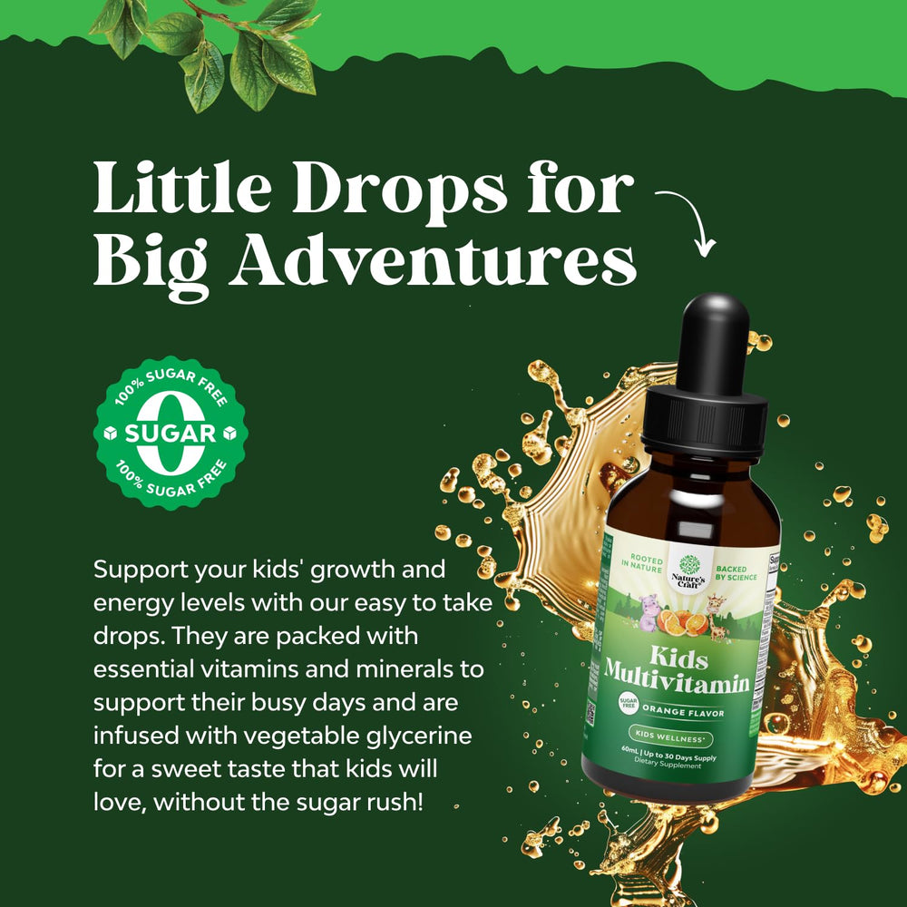 Three-pack packaging image for Natures Craft Liquid Multivitamin for Kids