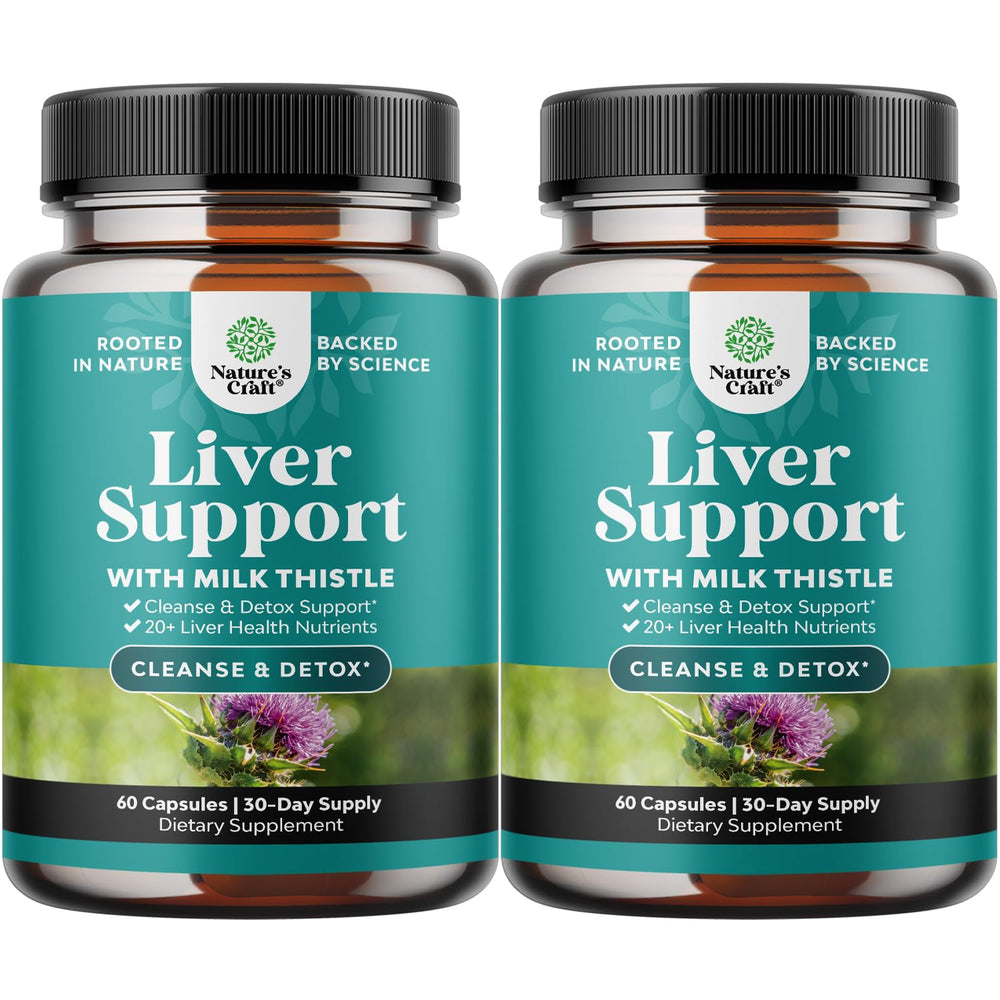 Natures Craft Liver Cleanse bottle shows milk thistle formula for daily support