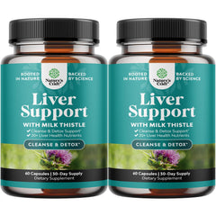 Natures Craft Liver Cleanse bottle shows milk thistle formula for daily support
