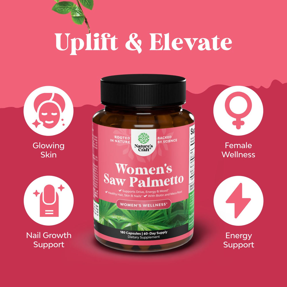 Nature's Craft Maca Root Biotin blend image shows nourishing ingredients for healthy-looking hair