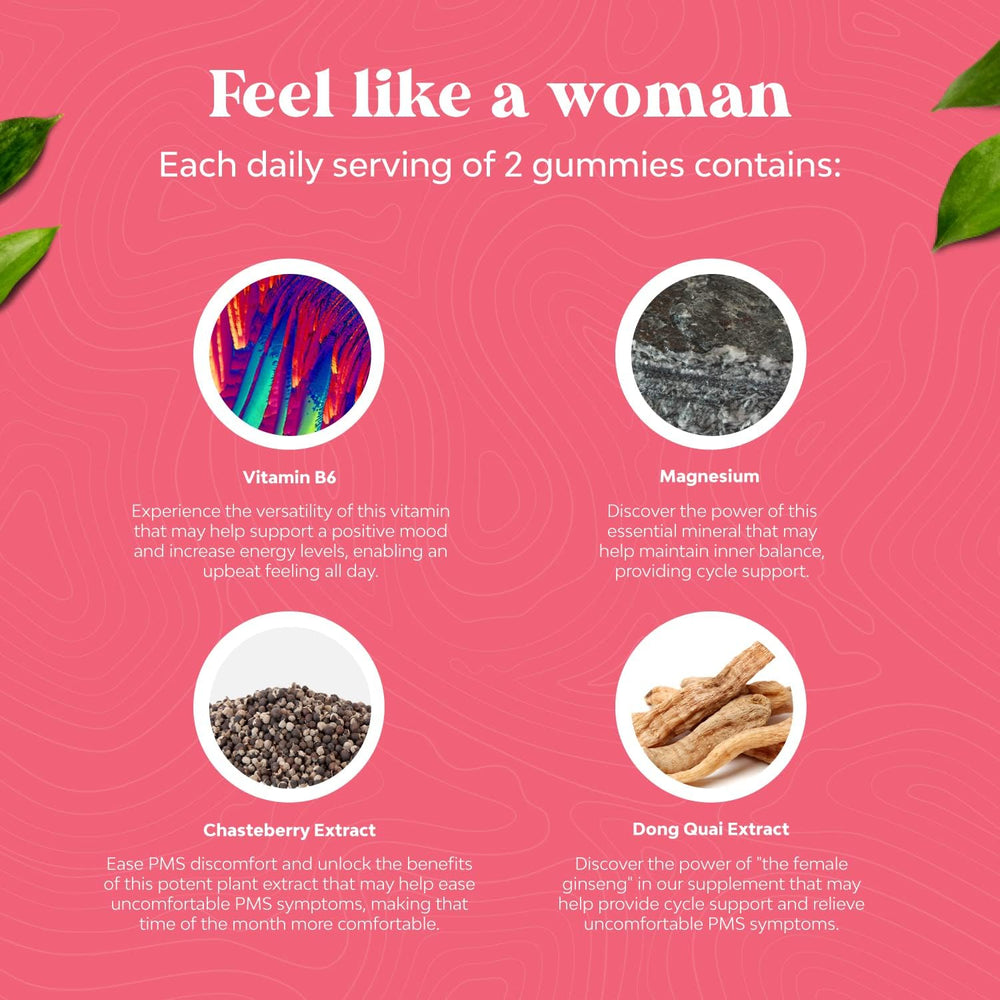 Natures Craft Menopause Support Gummies bottle showing potential symptom relief.