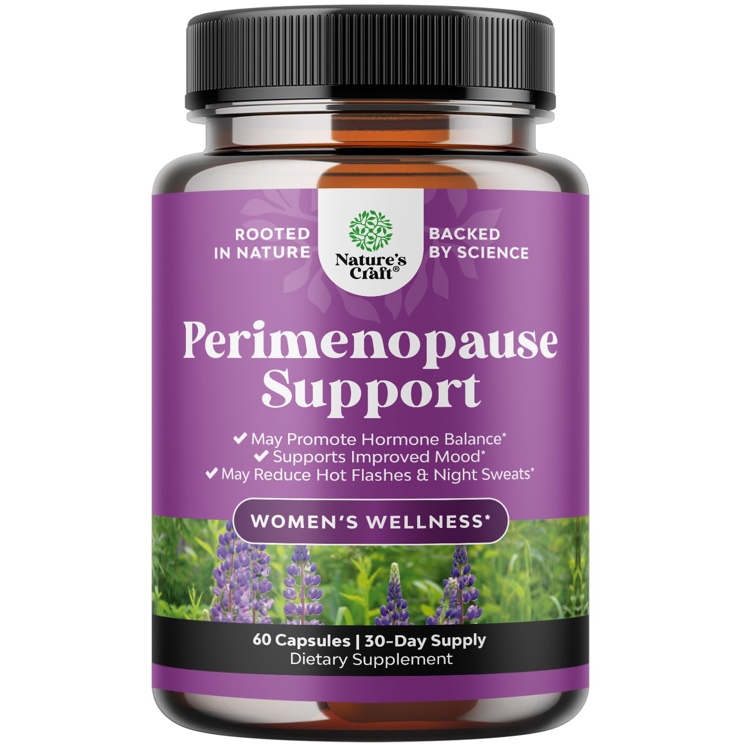 Nature's Craft complete perimenopause bottle supports daily hormone balance and mood.