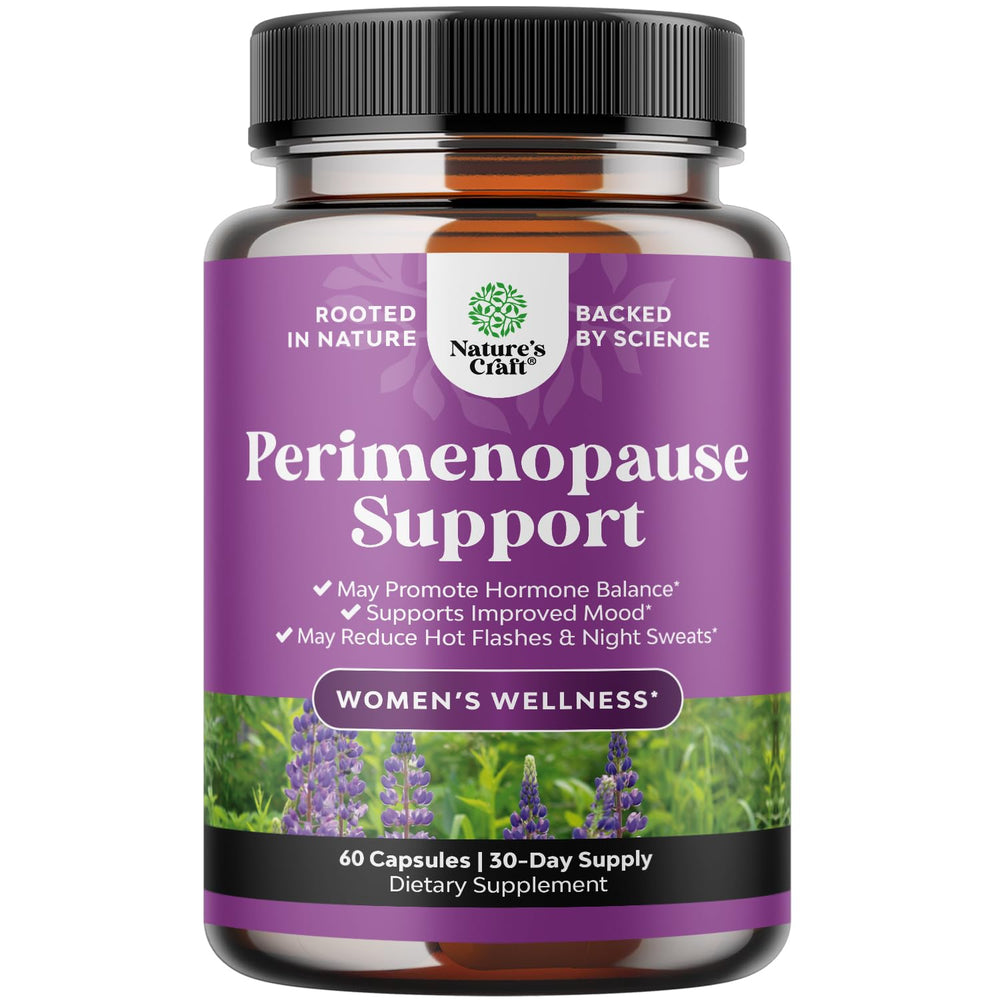 Nature's Craft complete perimenopause bottle supports daily hormone balance and mood.