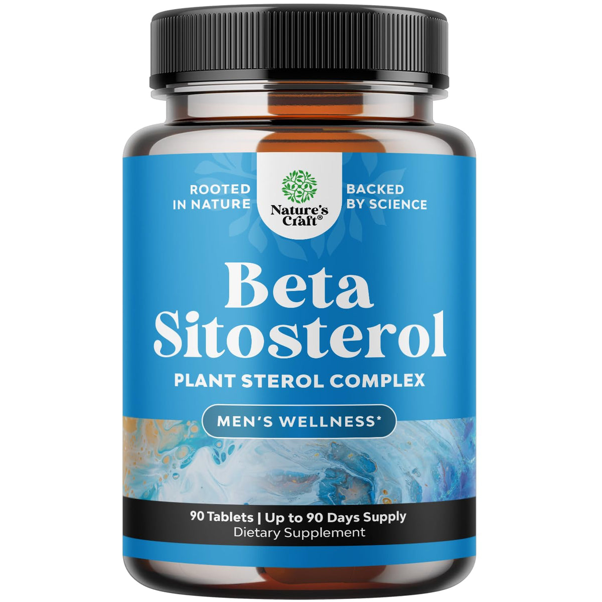 Bottle label of Natures Craft Plant Sterols Complex