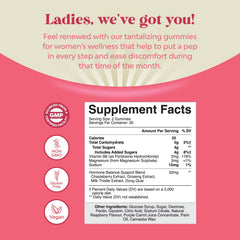 Natures Craft PMS Support Gummies pack signals convenient, non-pill cycle relief.