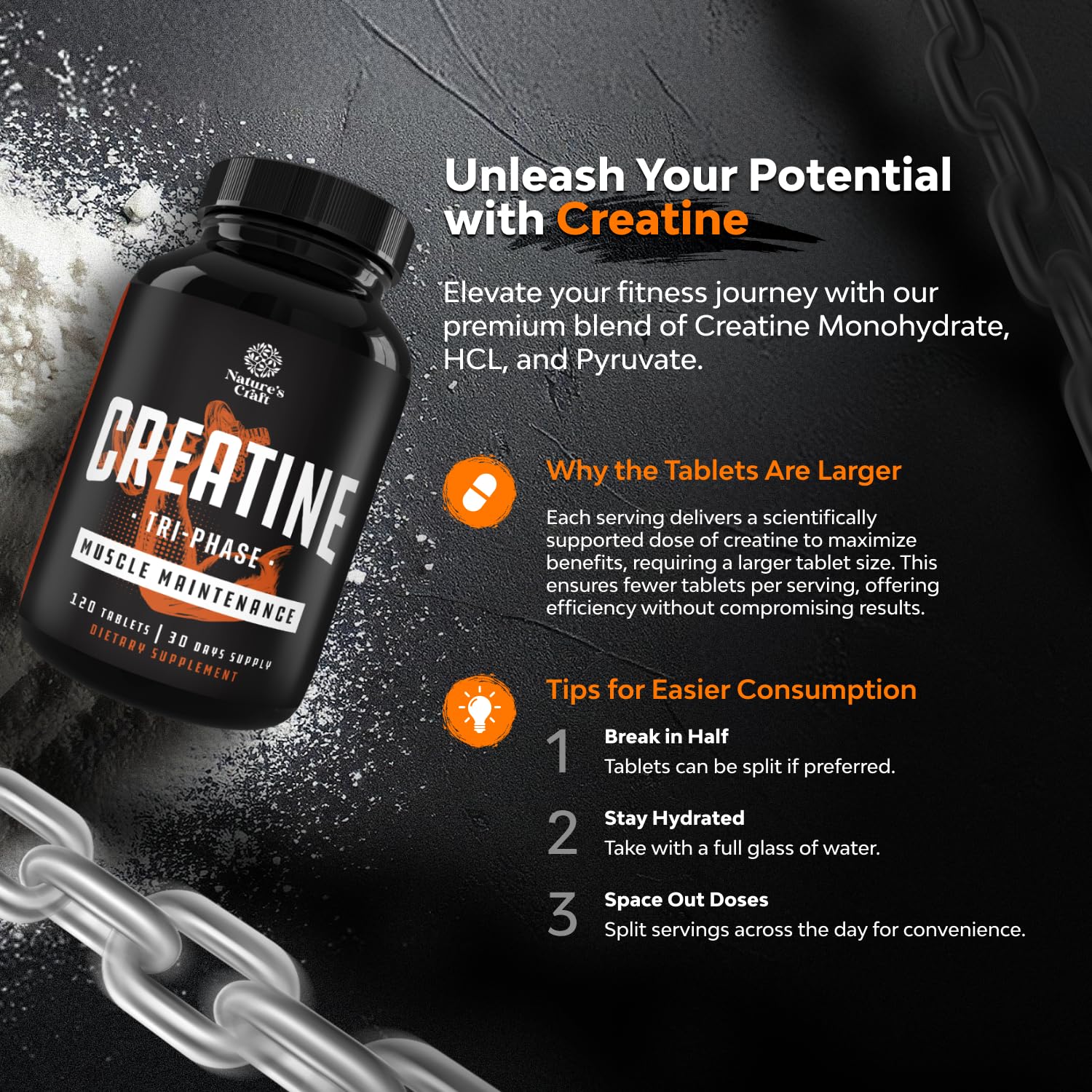 Athlete performing strength training with creatine tablets nearby