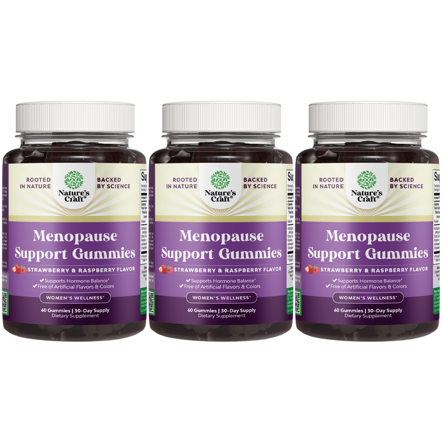 Natures Craft women's menopause gummies with dong quai bottle pour for daily use.