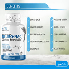 Two Nature's Fusions Neuro NAC bottles indicating pack of two.