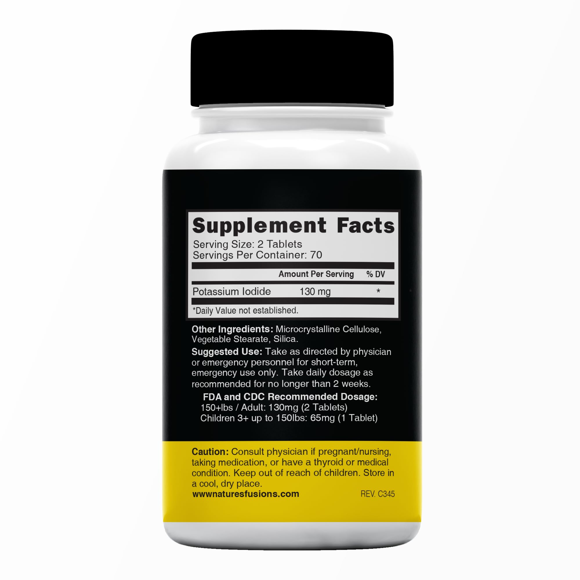 Nature's Fusions KI tablets 280-count pack-two display highlighting bulk supply.