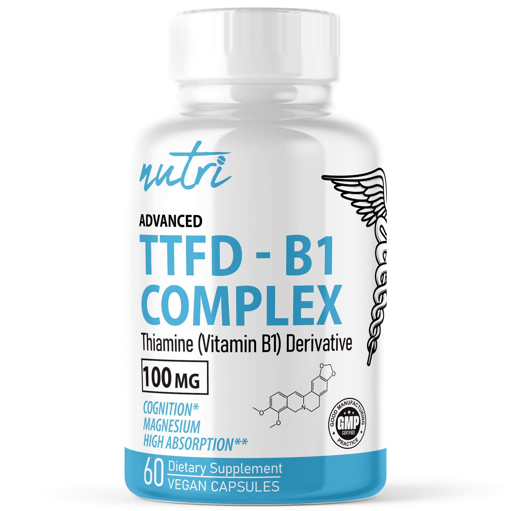 Nature's Fusions TTFD Thiamine B1 supplement bottle label