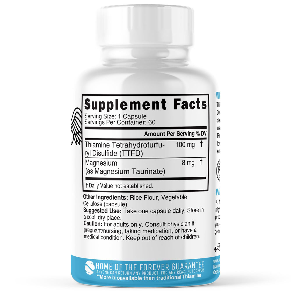 Capsules: TTFD Thiamine B1 100mg per capsule