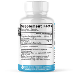 Capsules: TTFD Thiamine B1 100mg per capsule