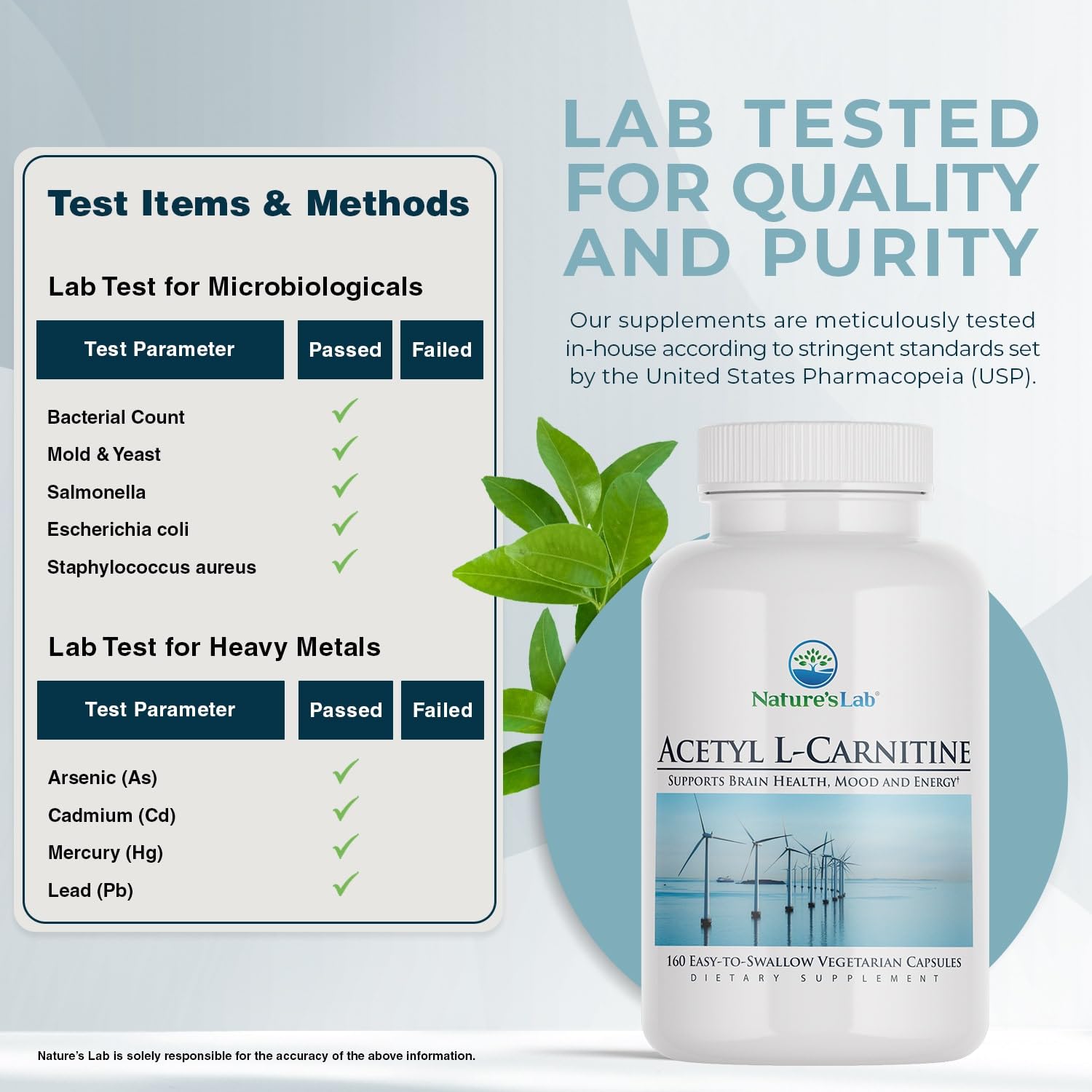 Box packaging of Nature's Lab Acetyl L-Carnitine