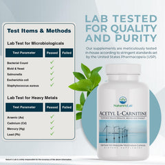 Box packaging of Nature's Lab Acetyl L-Carnitine