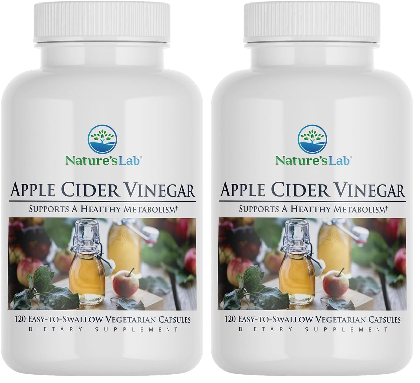 Nature's Lab Apple Cider Vinegar 1200mg bottle with chromium
