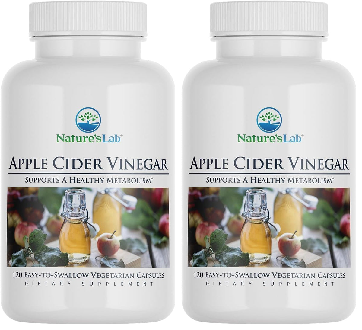Nature's Lab Apple Cider Vinegar 1200mg bottle with chromium