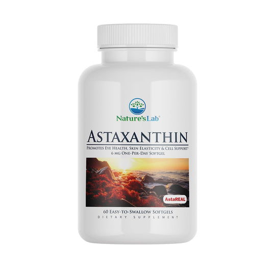 Nature's Lab AstaREAL Astaxanthin bottle with 60 capsules