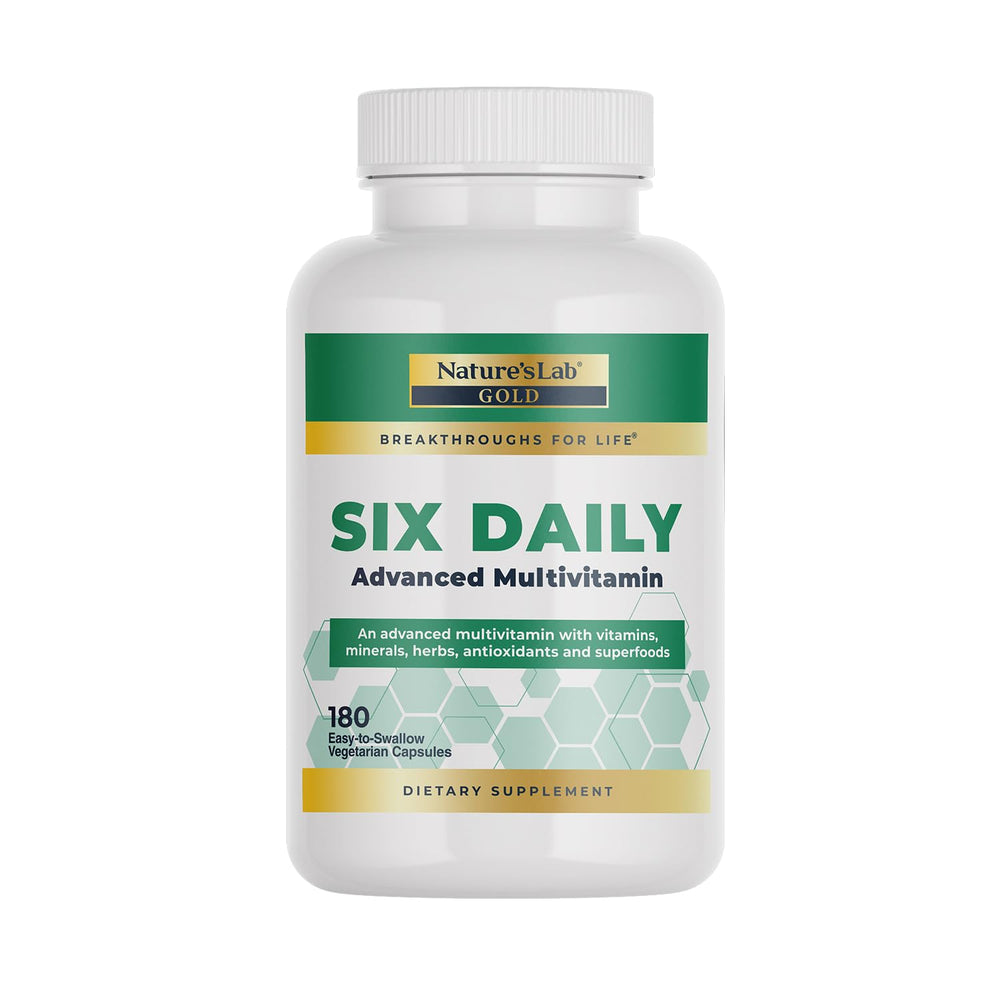 Nature's Lab Six Daily Advanced Multivitamin bottle for convenient energy support